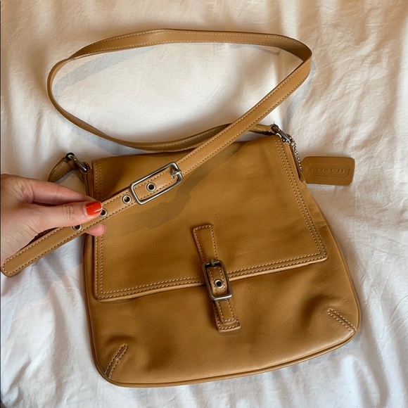 Coach Light Brown Leather Shoulder Bag